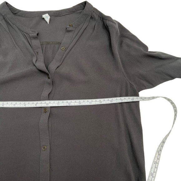 Gentle Fawn Grey Button Front Long Sleeve Blouse Top Size XS - Picture 8 of 12